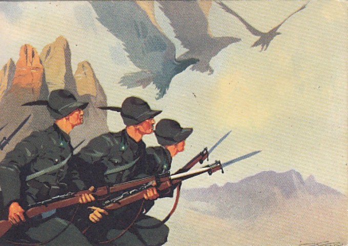 L'unica cartolina conosciuta edita per il 12° Reggimento Alpino 12 rgt alp